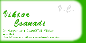 viktor csanadi business card